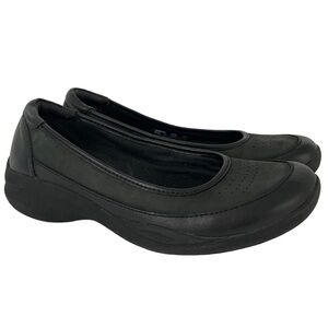 Clarks In Motion Leather Walking Shoes Women’s 6.5 Black Comfort Alta Loafers